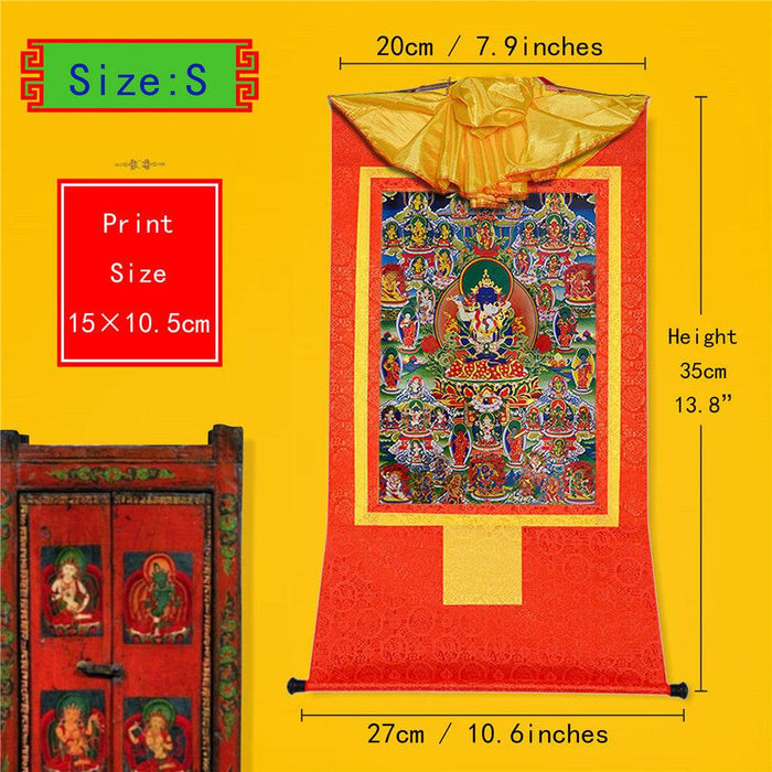Bardo Thodol-42 Silent Deities - Tibetan thangka painting, view 6