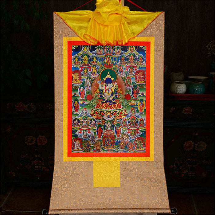 Bardo Thodol-42 Silent Deities - Tibetan thangka painting, view 8