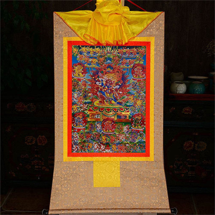 Bardo Thodol-58 Wrathful Deities - Tibetan thangka painting, view 8