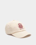 Baseball Hat in Ivory Cotton With the Bally Sourire