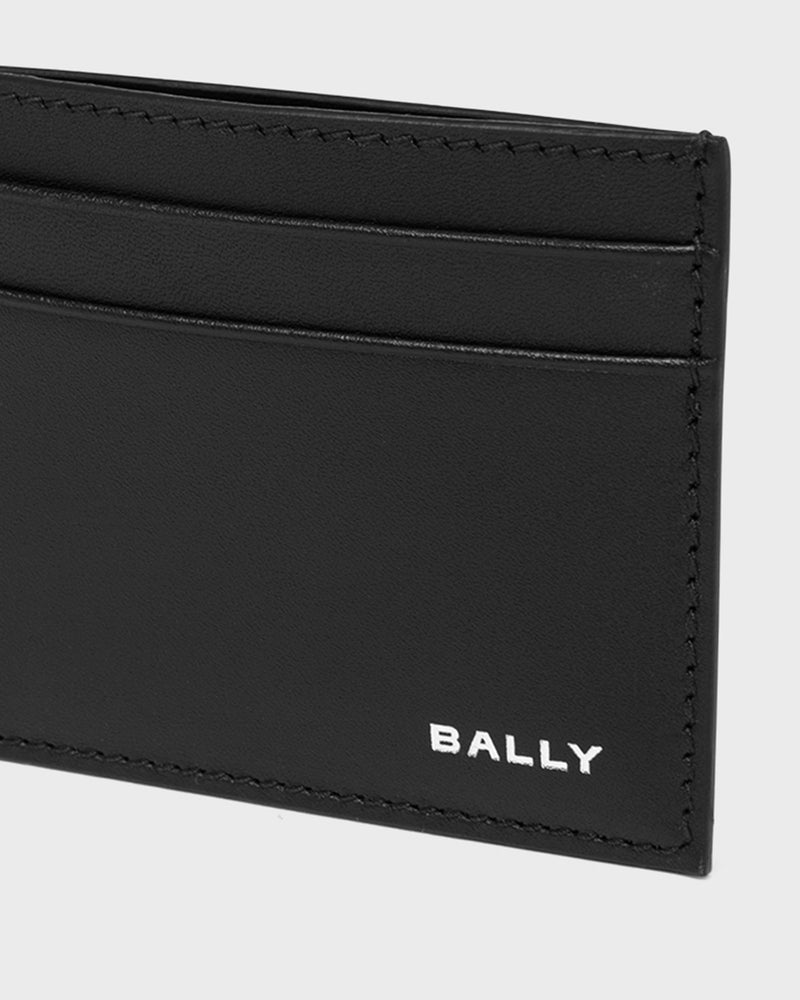 Beckett Card Holder in Black Leather
