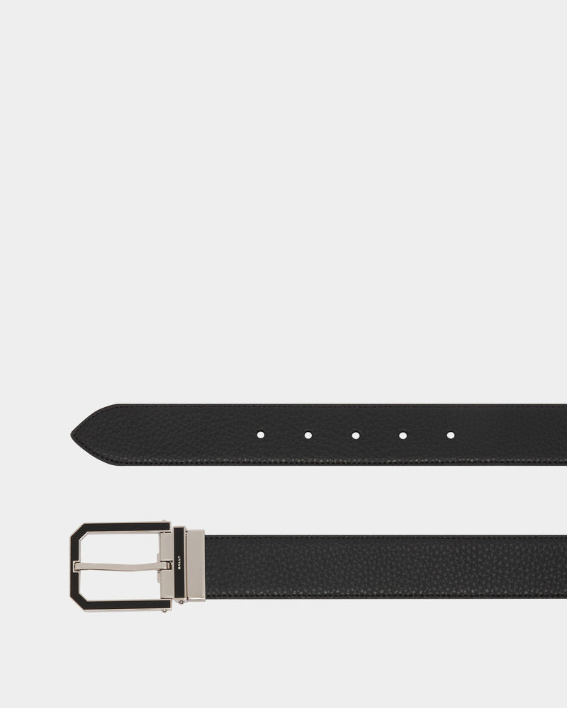 Beryl 35 mm Adjustable And Reversible Belt in Black And Ebano Leather