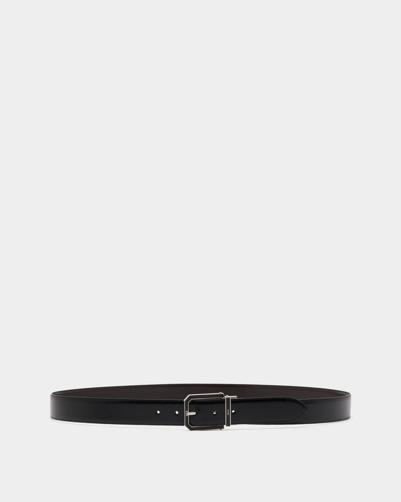 Beryl 35mm Reversible And Adjustable Belt in Black And Deep Burgundy Leather