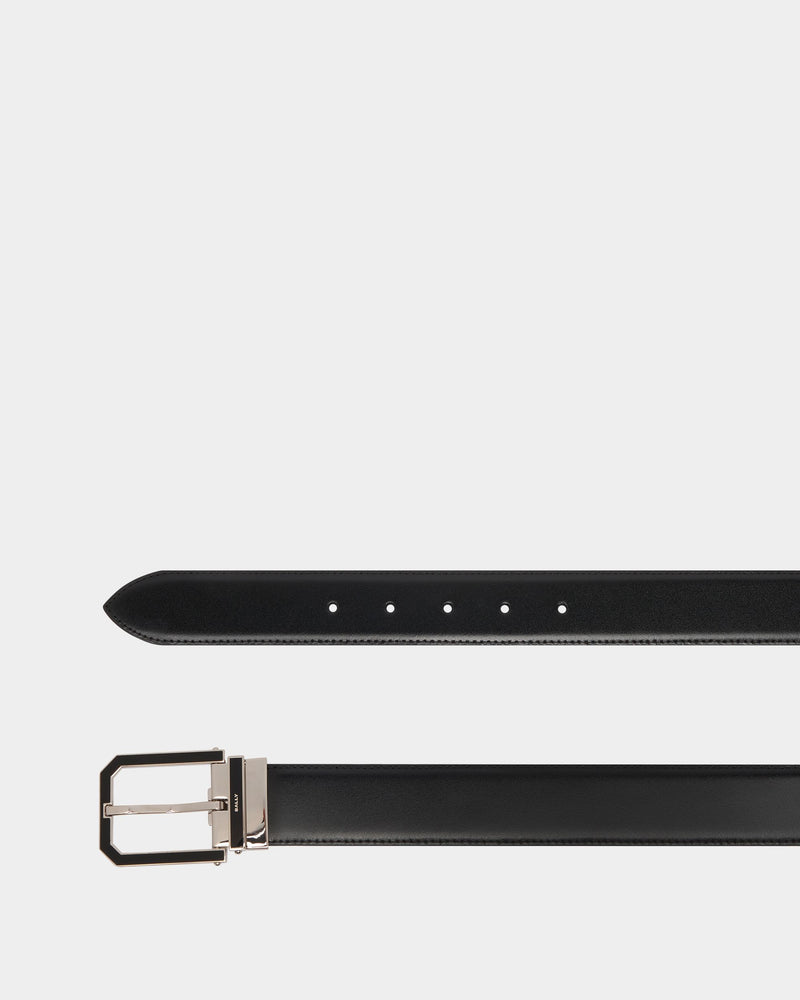 Beryl 35mm Reversible And Adjustable Belt in Black And Deep Burgundy Leather