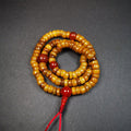 Bevel Cut Yak Bone Mala 0.32" - Tibetan Buddhist mala beads, front view