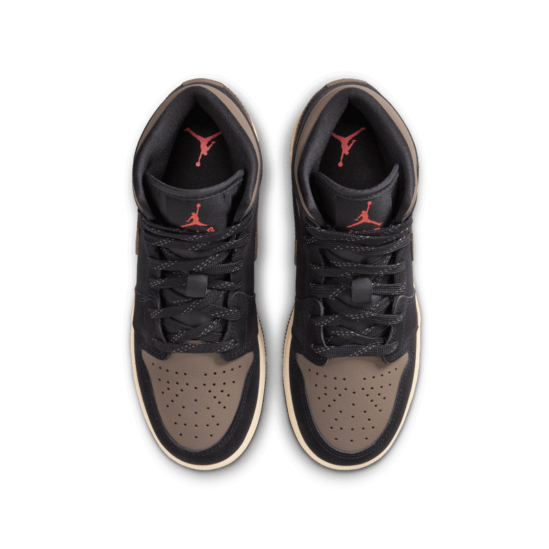 Big Kids' Air Jordan 1 Mid SE "Black Olive Grey"
