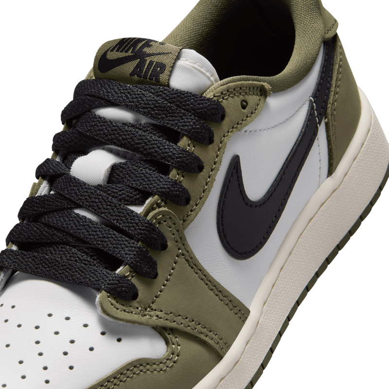 Big Kids' Air Jordan 1 Retro Low OG "Medium Olive"