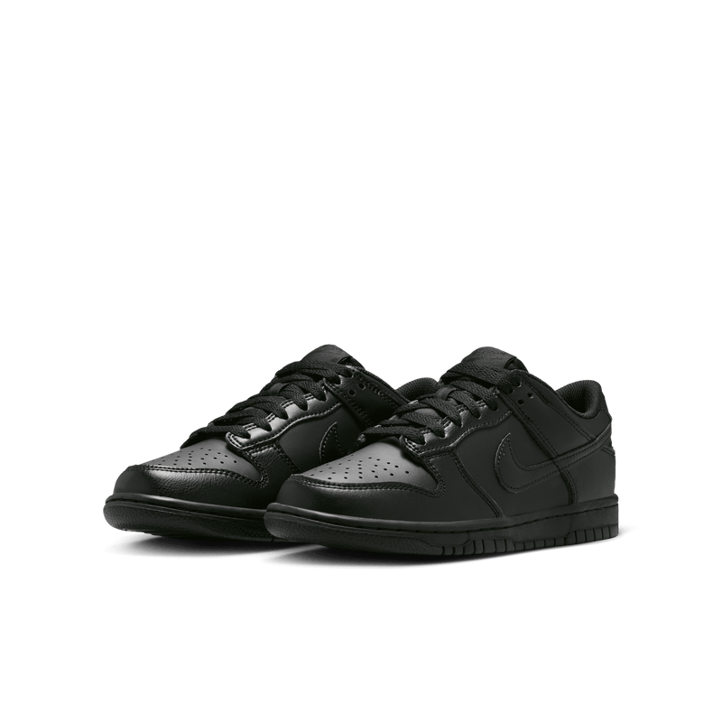 Big Kids' Nike Dunk Low "Triple Black"
