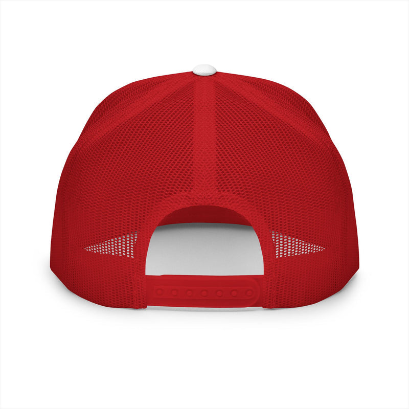 BILLY 5 Panel Flat Bill Trucker Cap (Black Goat - Embroidery) — AVAILABLE IN 10 COLORS