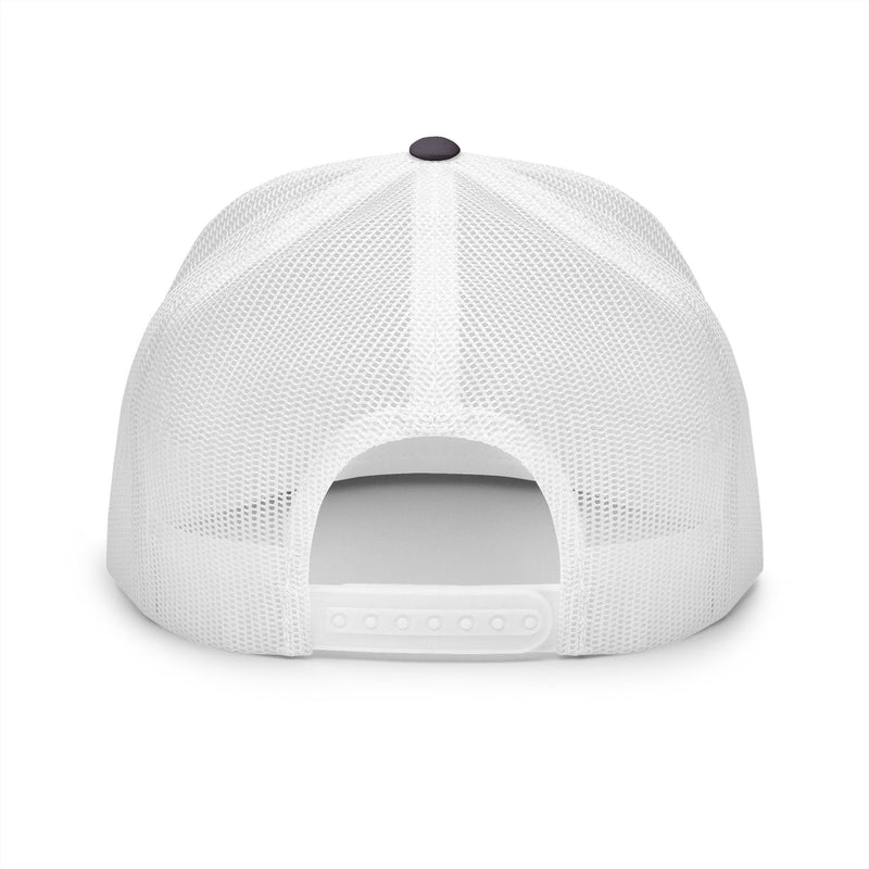 BILLY 5 Panel Flat Bill Trucker Cap (Black Goat - Embroidery) — AVAILABLE IN 10 COLORS