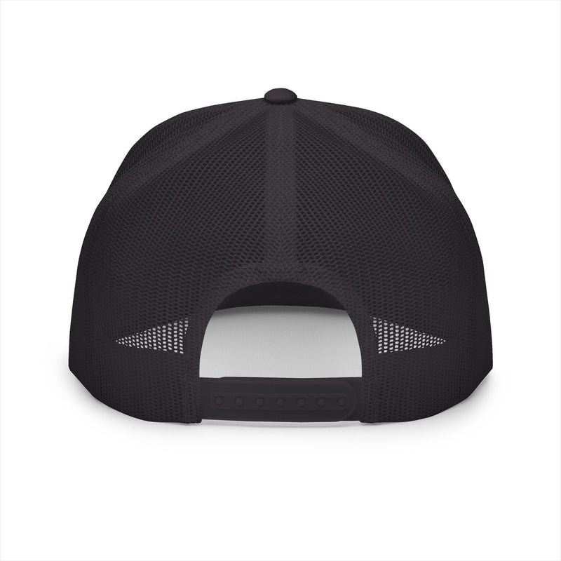 BILLY 5 Panel Flat Bill Trucker Cap (Red Goat - Embroidery) — AVAILABLE IN 13 COLORS