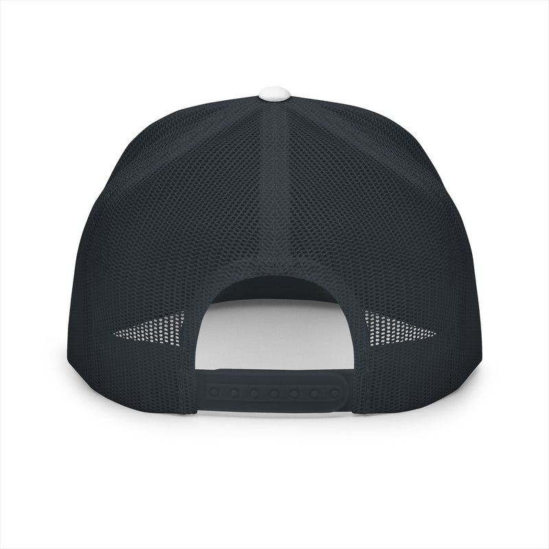 BILLY 5 Panel Flat Bill Trucker Cap (Red Goat - Embroidery) — AVAILABLE IN 13 COLORS
