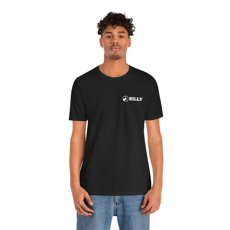 BILLY Adult Unisex Jersey Short Sleeve Tee (White Horizontal Logo - LCP)