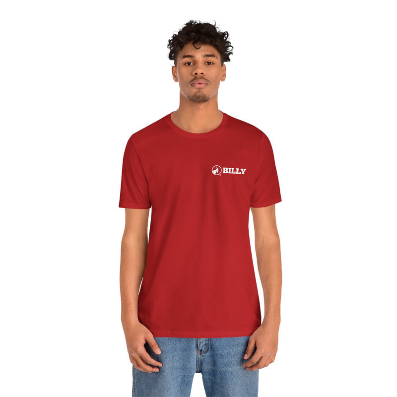 BILLY Adult Unisex Jersey Short Sleeve Tee (White Horizontal Logo - LCP)