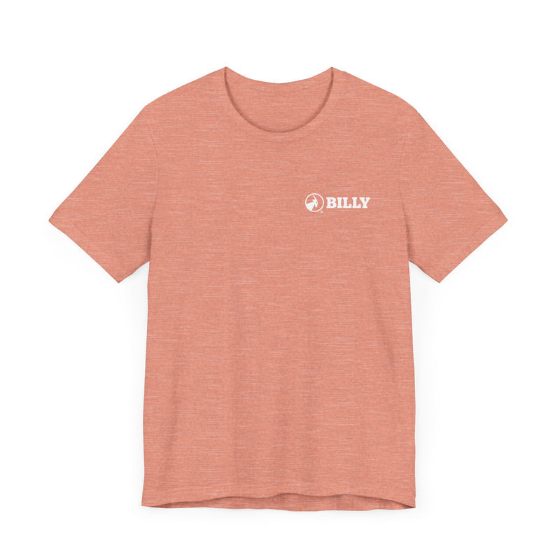 BILLY Adult Unisex Jersey Short Sleeve Tee (White Horizontal Logo - LCP)