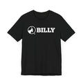 BILLY Adult Unisex Jersey Short Sleeve Tee (White Horizontal Logo)
