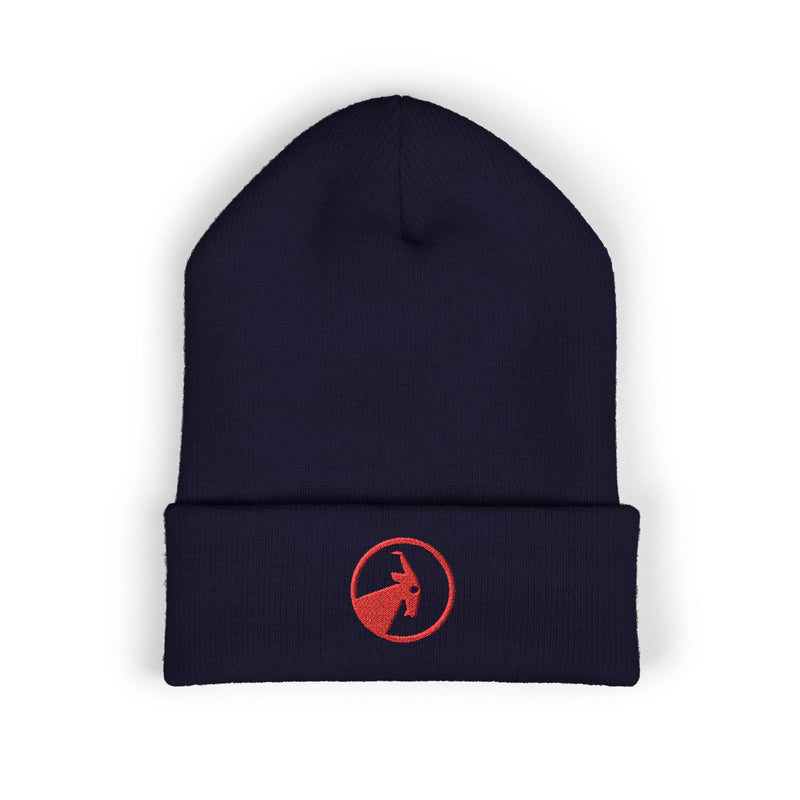 BILLY Classic Cuffed Beanie (Red Goat - Embroidery) — AVAILABLE IN 9 COLORS