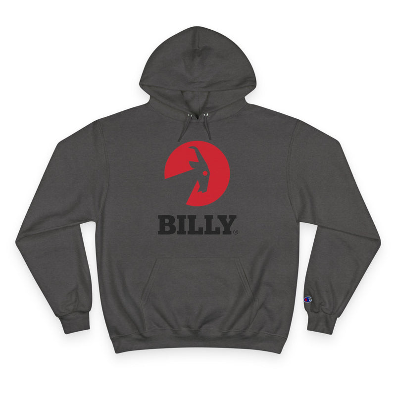 BILLY Core Adult Unisex Hoodie (Red/Black Vertical Logo)