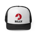 BILLY Foam Trucker Cap (Red/Black Vertical Logo - Print)