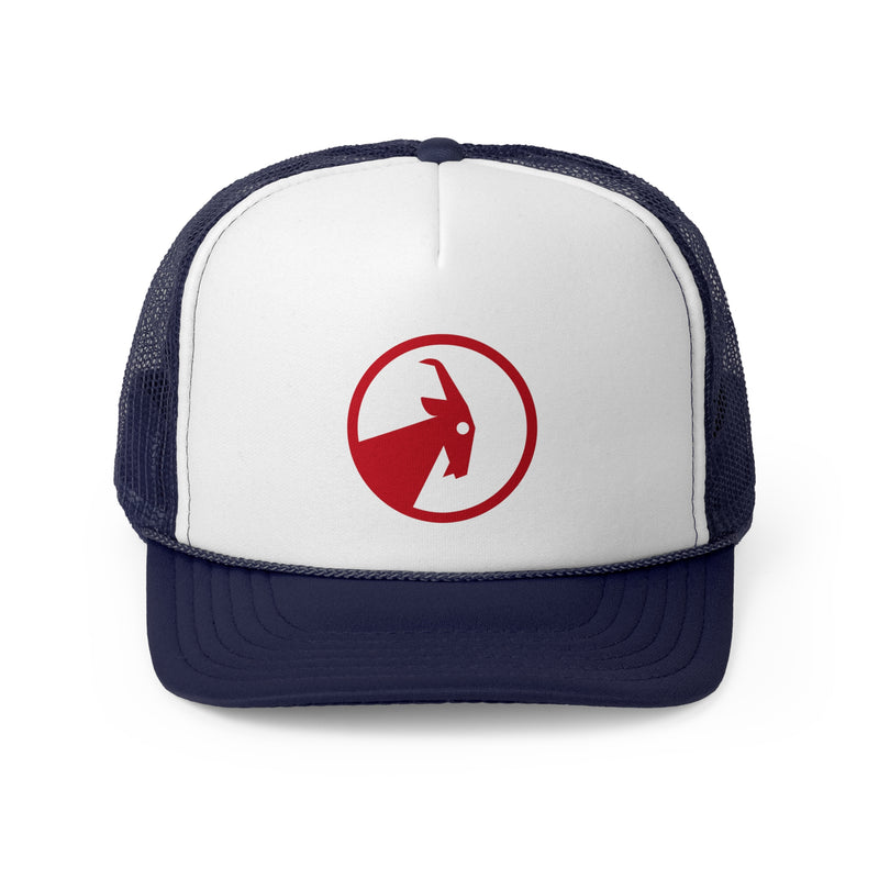 BILLY Foam Trucker Cap (Red Goat - Print) — AVAILABLE IN 3 COLORS
