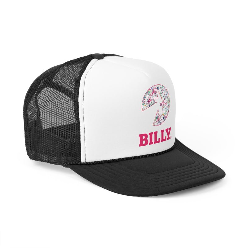 BILLY Foam Trucker Cap (Sasha Splatter - Pink Print) — AVAILABLE IN 2 COLORS