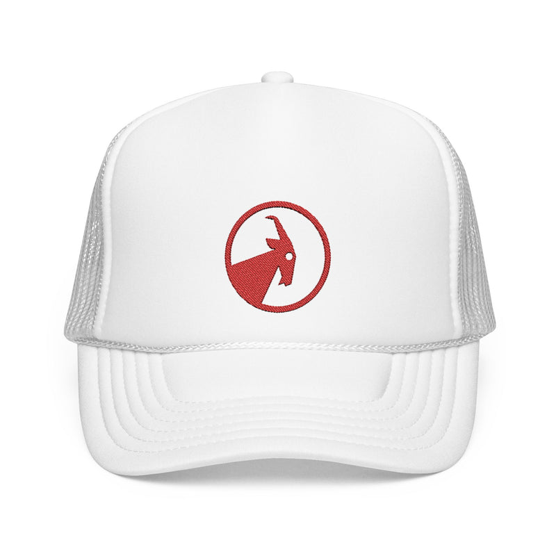BILLY Foam Trucker Hat (Red Goat - Embroidery) — AVAILABLE IN 5 COLORS