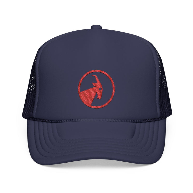 BILLY Foam Trucker Hat (Red Goat - Embroidery) — AVAILABLE IN 5 COLORS