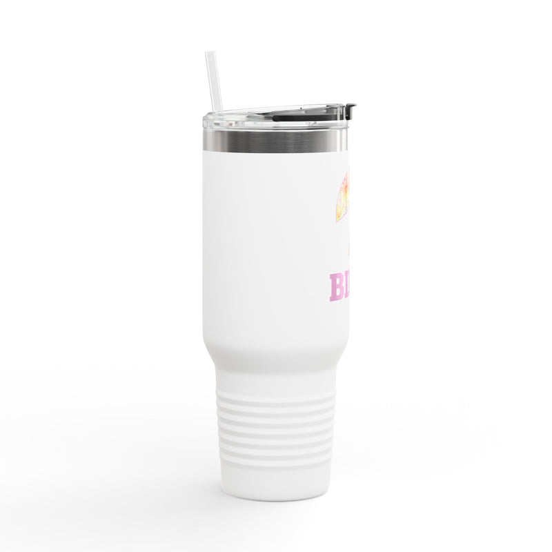 BILLY Insulated Travel Mug, 40oz (Floral Logo)