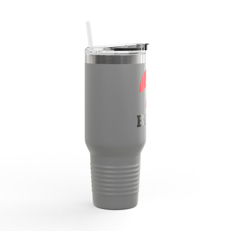 BILLY Insulated Travel Mug, 40oz (Red/Black Vertical Logo)