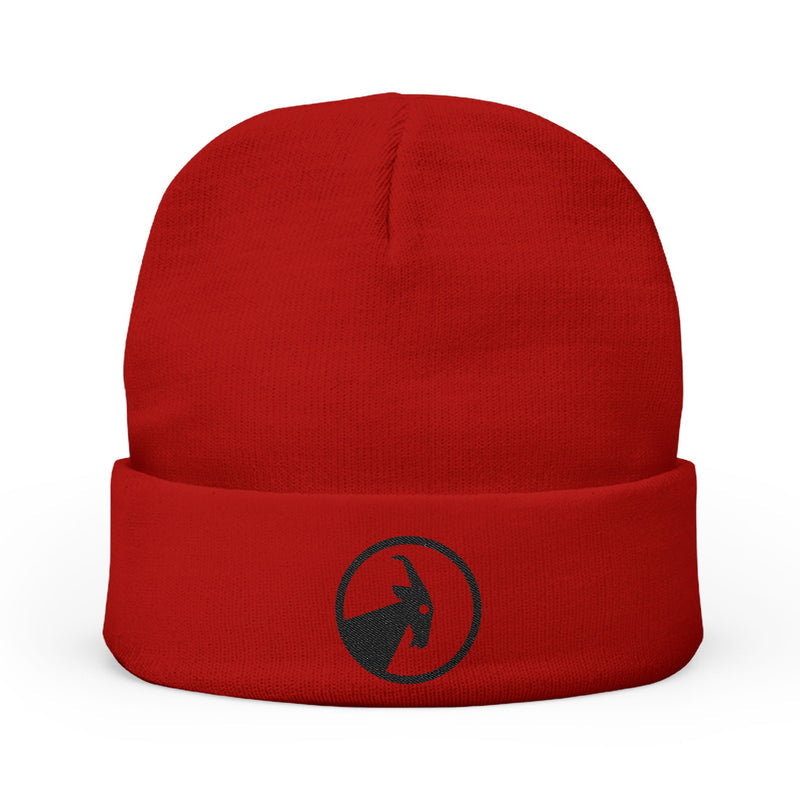 BILLY Knit Beanie (Black Goat - Embroidery) — AVAILABLE IN 6 COLORS