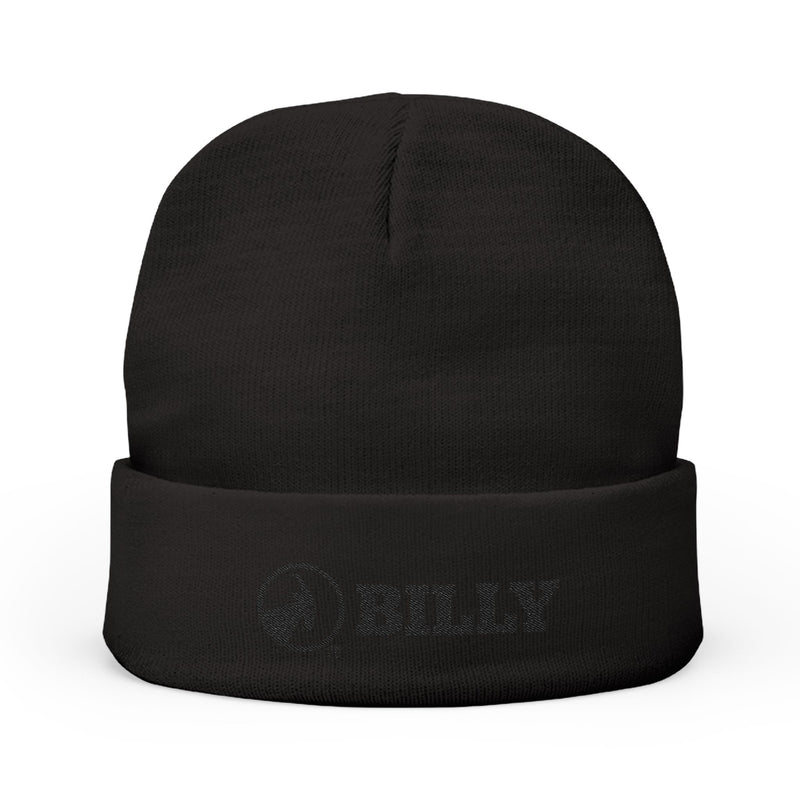 BILLY Knit Beanie (Black Horizontal Logo - Embroidery) — AVAILABLE IN 6 COLORS