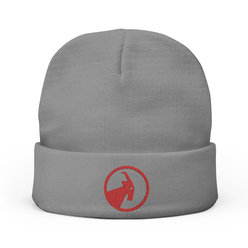 BILLY Knit Beanie (Red Goat - Embroidery) — AVAILABLE IN 6 COLORS