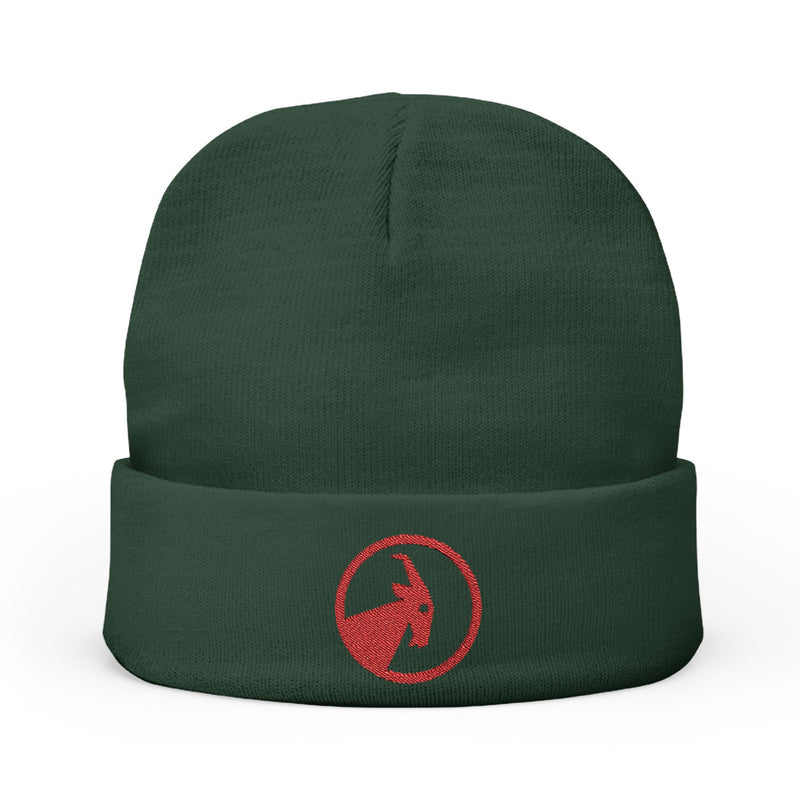 BILLY Knit Beanie (Red Goat - Embroidery) — AVAILABLE IN 6 COLORS