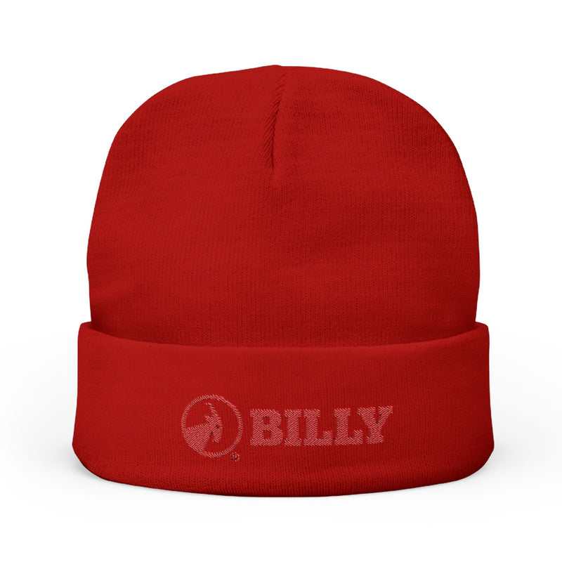 BILLY Knit Beanie (Red Horizontal Logo - Embroidery) — AVAILABLE IN 6 COLORS