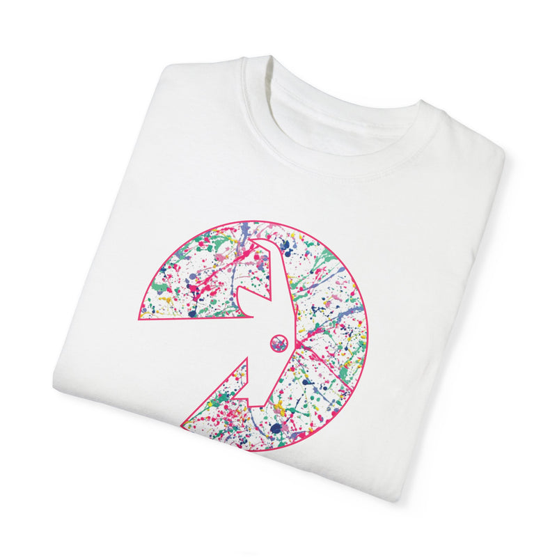 BILLY Sasha Splatter Unisex Garment-Dyed T-Shirt (Sasha Splatter - Pink Print)