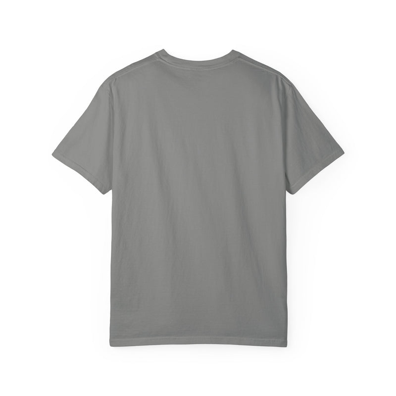 BILLY Unisex Garment-Dyed T-Shirt (Black/Red Vertical Logo)