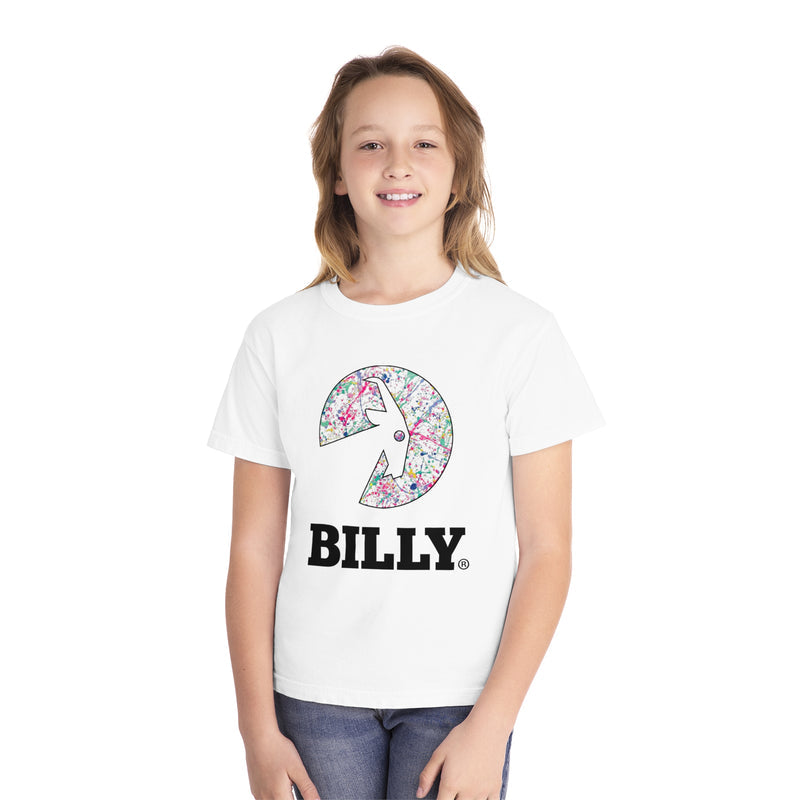 BILLY Youth Midweight Tee (Sasha Splatter - Black Print)