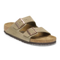 Birkenstock Arizona Slide Sandal (Unisex) - Taupe Suede Sandal - Slide - The Heel Shoe Fitters