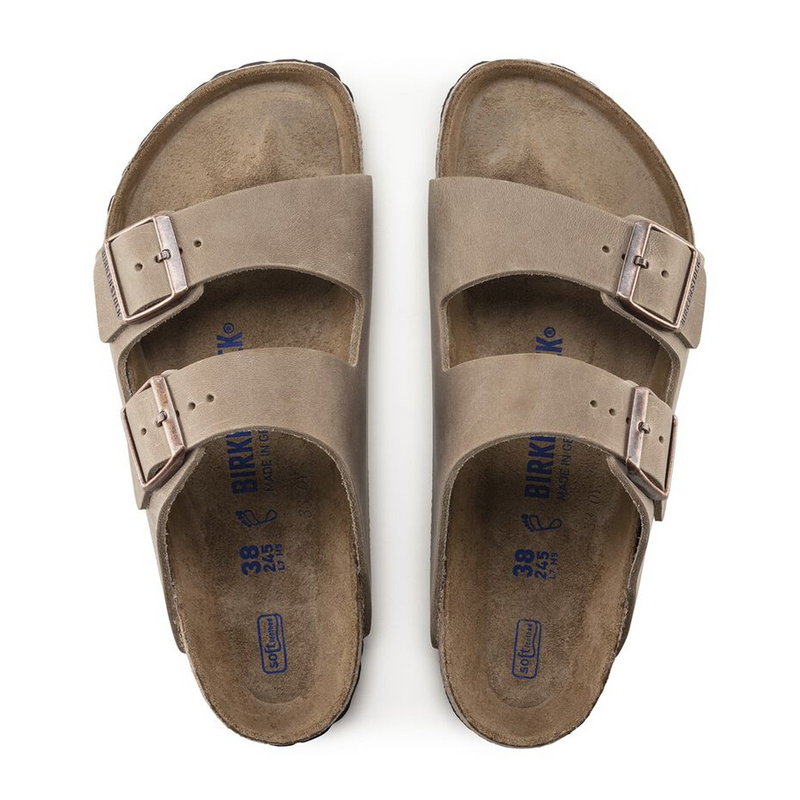 Birkenstock Arizona Soft Footbed Slide Sandal (Unisex) - Tobacco Oiled Leather Sandal - Slide - The Heel Shoe Fitters