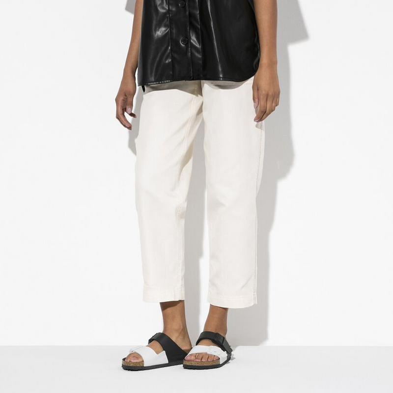 Birkenstock Arizona Split Slide Sandal (Women) - Black/White Birko-Flor Sandal - Slide - The Heel Shoe Fitters