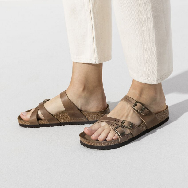 Birkenstock Franca Slide Sandal (Women) - Tobacco Oiled Leather Sandal - Slide - The Heel Shoe Fitters