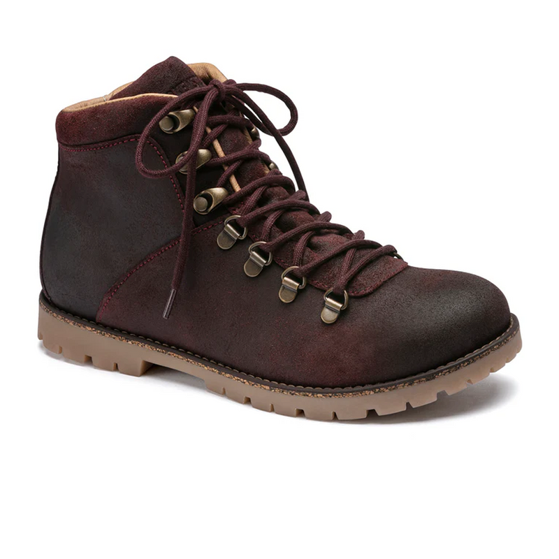 Birkenstock Jackson Narrow Ankle Boot (Women) - Burgundy Oiled Suede Boots - Fashion - Ankle Boot - The Heel Shoe Fitters