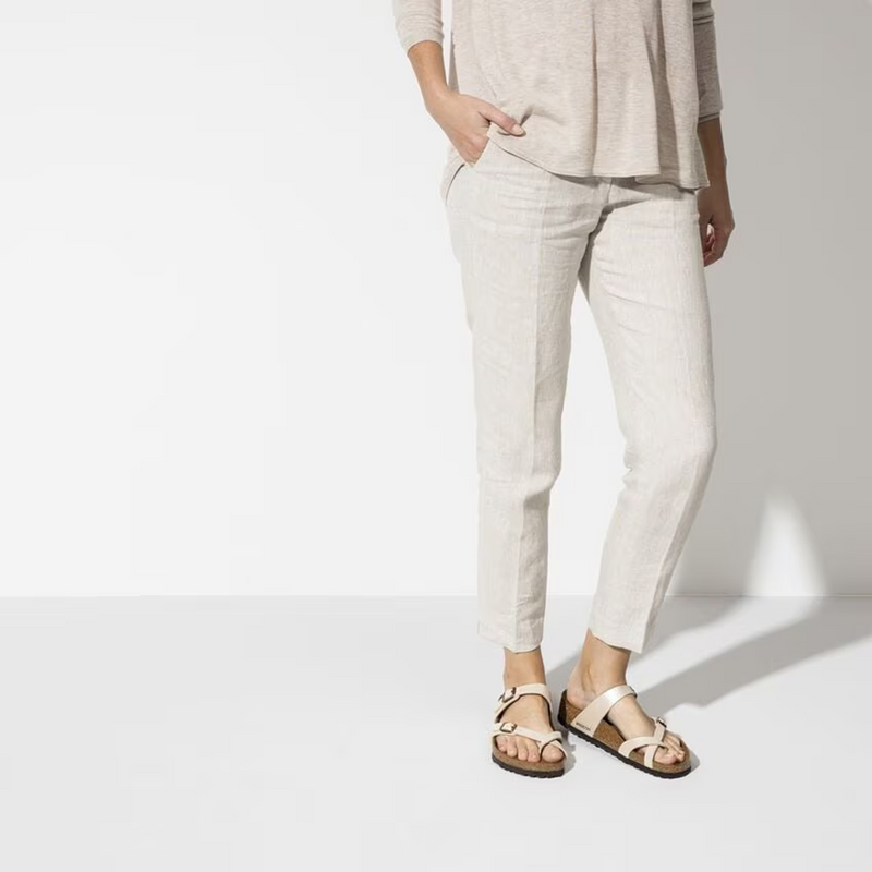 Birkenstock Mayari Sandal (Women) - Graceful Pearl White Birko-Flor Sandal - Thong - The Heel Shoe Fitters