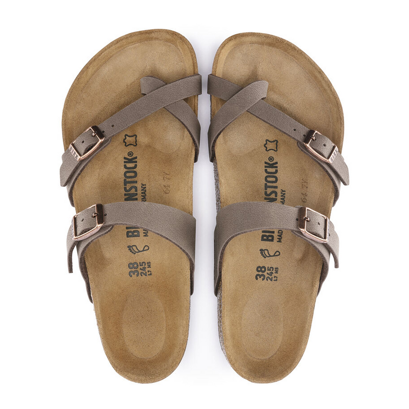 Birkenstock Mayari Sandal (Women) - Mocha Birkibuc Sandal - Thong - The Heel Shoe Fitters