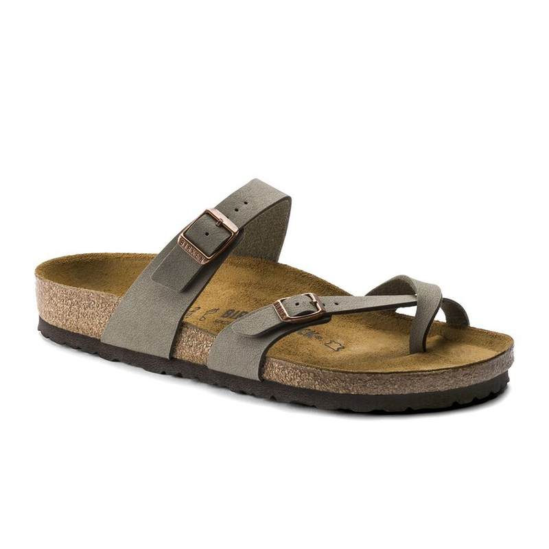 Birkenstock Mayari Sandal (Women) - Stone Birkibuc Sandal - Thong - The Heel Shoe Fitters