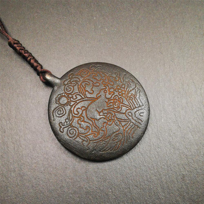 Black Melong 1.89" - Tibetan Buddhist art, view 6