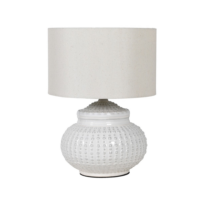 blake cream table lamp with shde