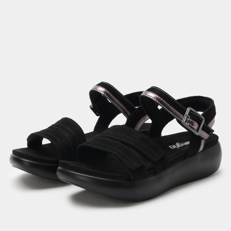 Blinda Black Sandal | Alegria Shoes