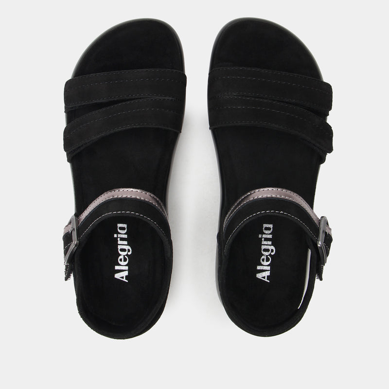Blinda Black Sandal | Alegria Shoes