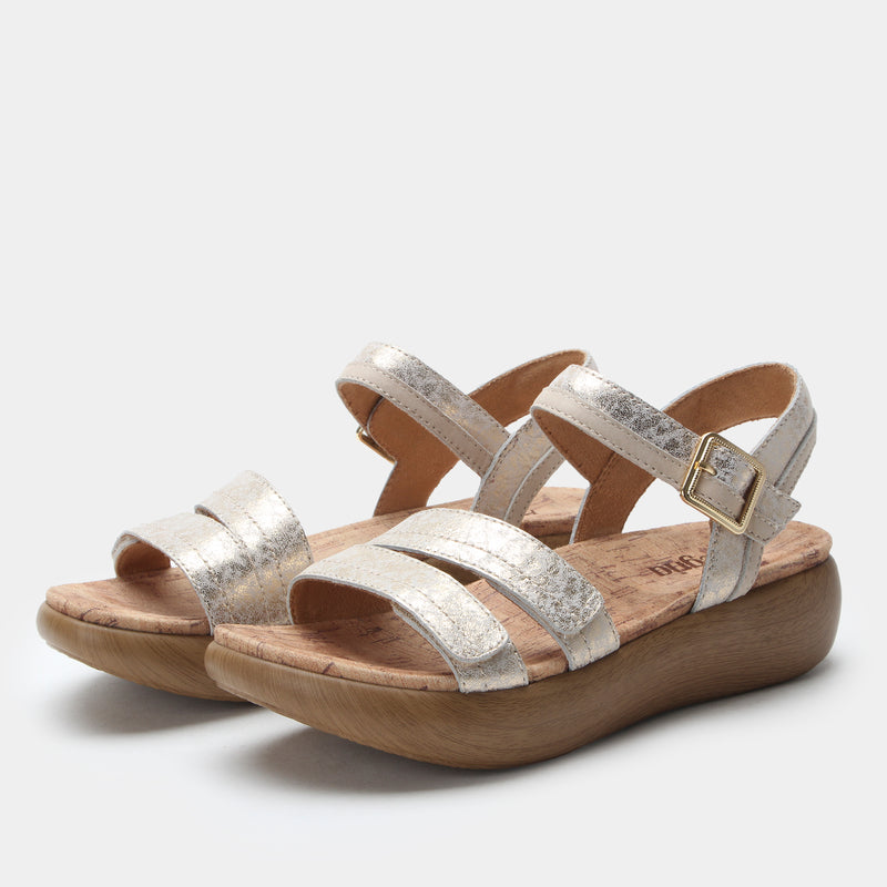 Blinda Champagne Sandal | Alegria Shoes